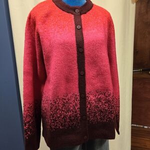 Stylish Red Gradient Women's Sweater